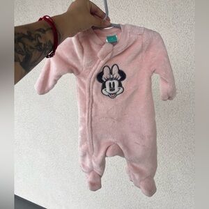 Disney Pink Minnie Mouse Footie One Piece